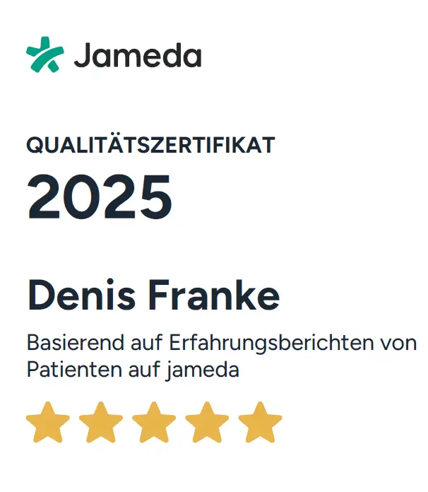Jameda Zertifikat Denis Franke Osteopathie Kiel